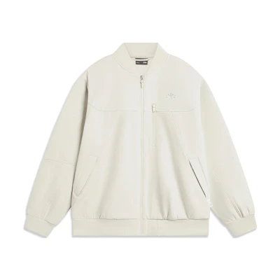 Li-Ning Dawn Grey Fleece Warm-Up Loose Jacket - Sports Life Series AJDT627-1