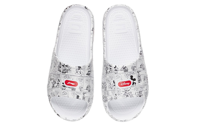 Shop Li-Ning Disney x Casual Sports Slide ''Zwart en Wit Stripverhalen'' AGAS015-1