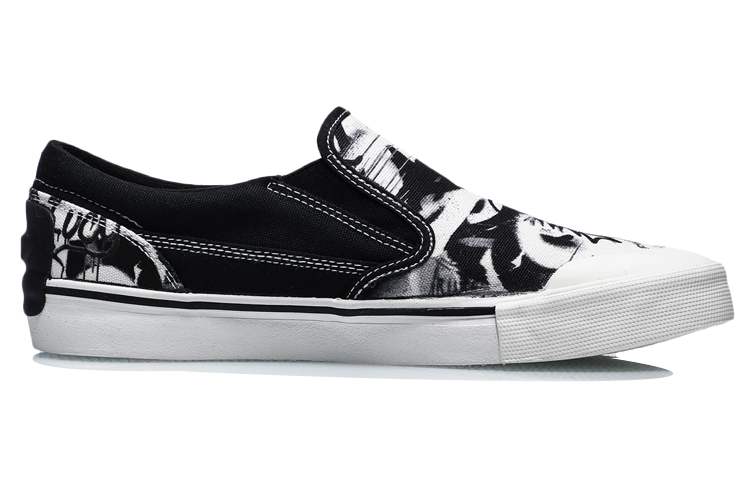 Order LiNing李寧 迪士尼聯名 SLIP-ON 防滑耐磨休閒板鞋 白黑