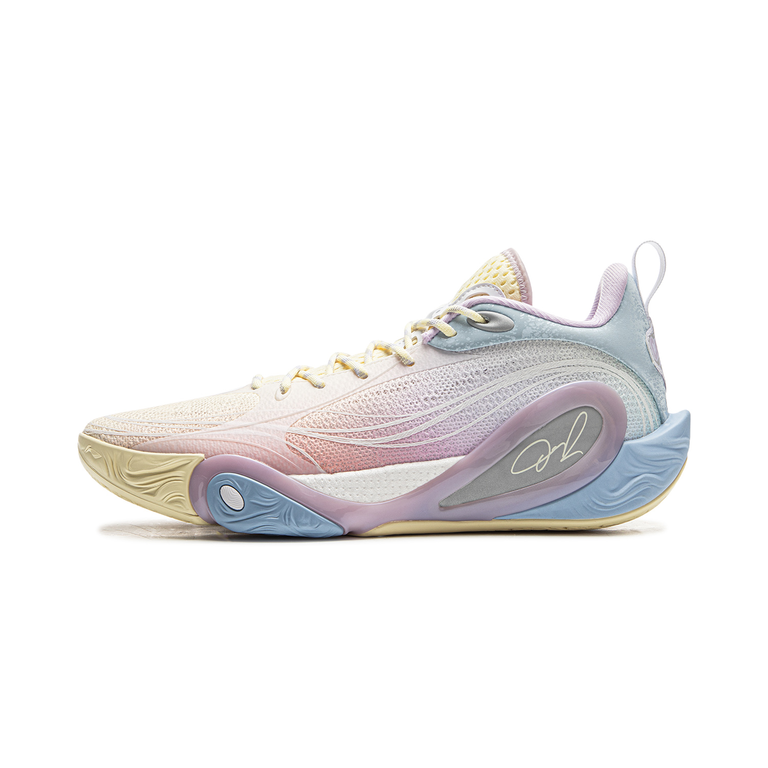 Li-Ning DLO1 Russell Gen Low-Top Basketball Shoes Yellow Blue Lightweight Tech ABPV009-16