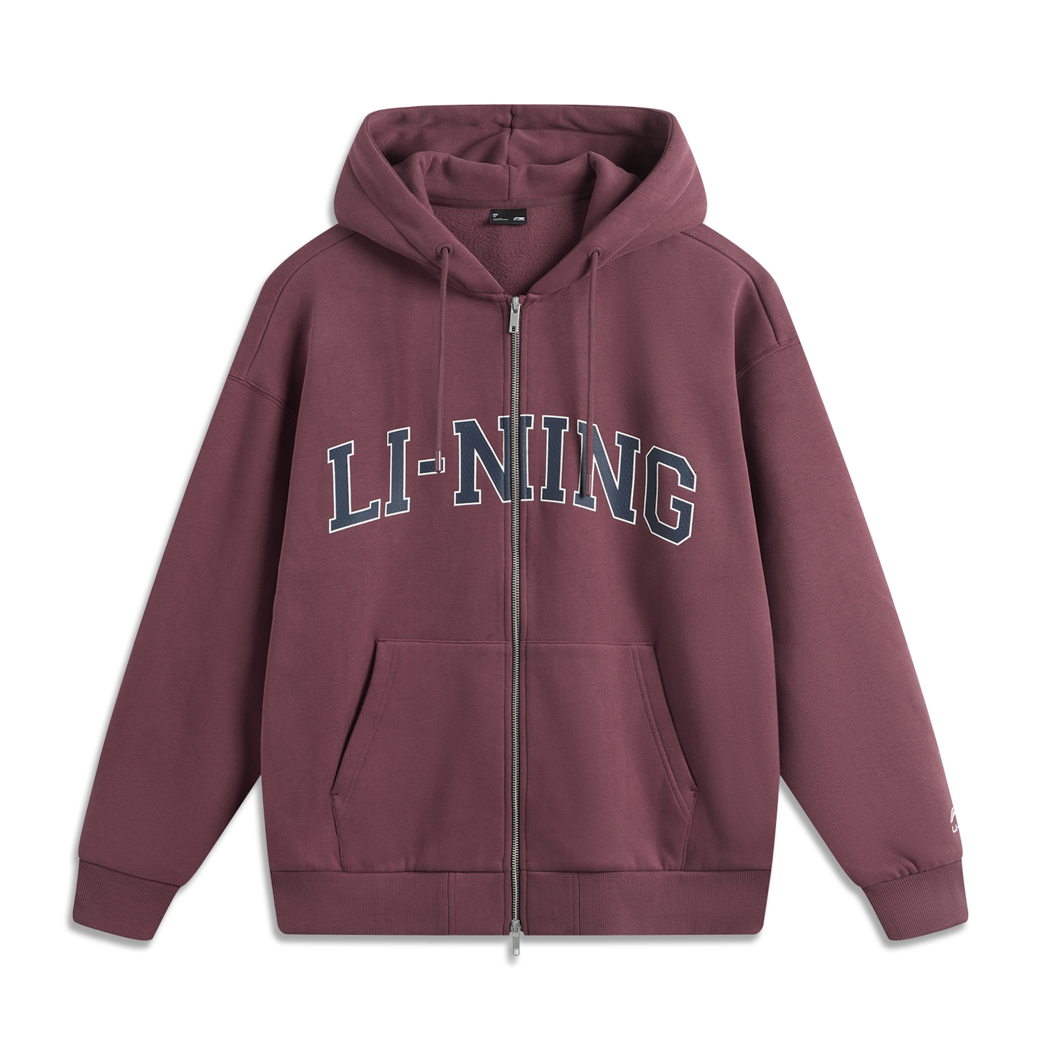 Li-Ning Dopamine Retro Cardigan Sweatshirt Red Purple Unisex AWDUA11-4