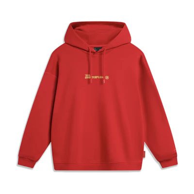 Li-Ning Dragon Hoodie Pullover Knit in Agate Red AWDU811-3
