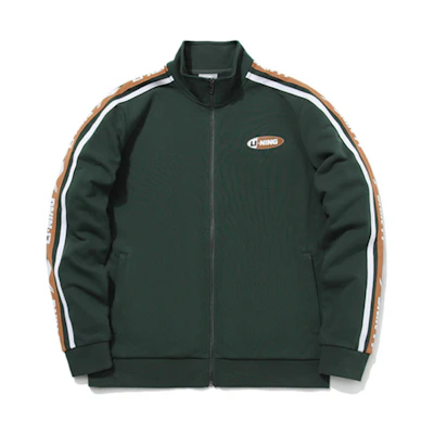 Li-Ning Dynamic Green Full-Zip Logo Jacket Unisex Sportswear AWDQ368-11