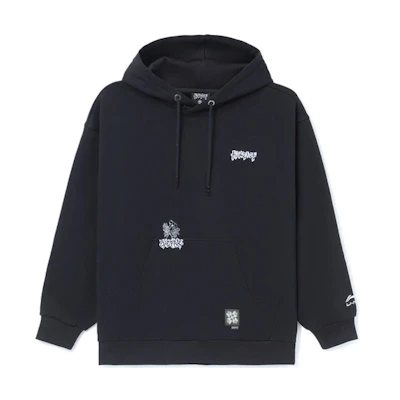 Li-Ning Embroidered Graphic Hoodie Unisex Black AWDRF91-1
