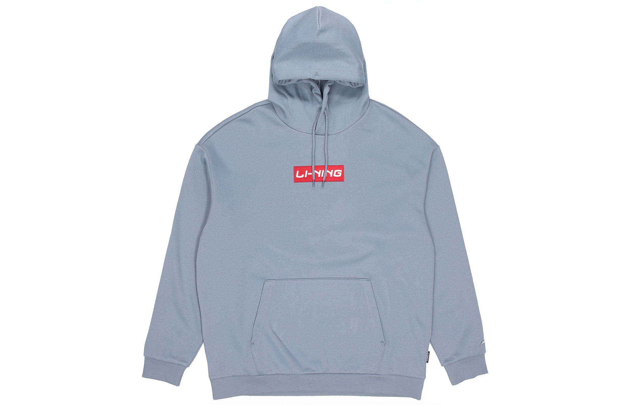 Li-Ning Embroidered Logo Loose Fit Hoodie Unisex Firestone Blue Couple Style AWDRC33-3