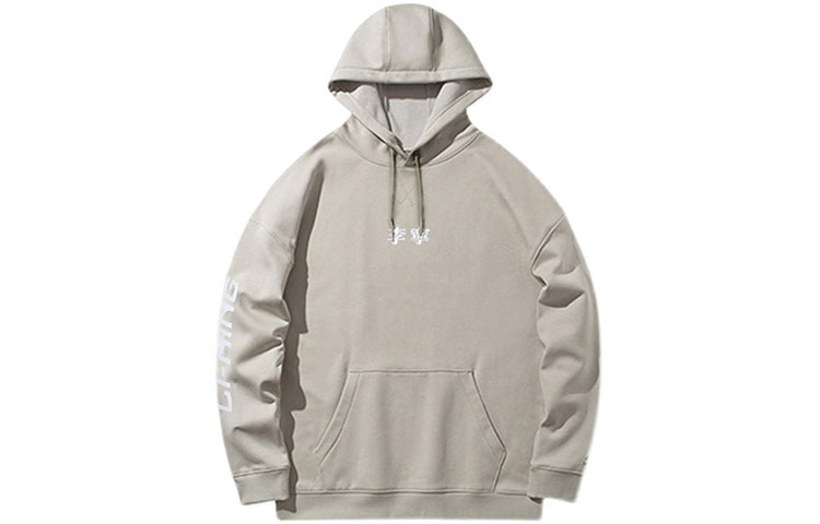 Li-Ning Embroidered Logo Pullover Sweatshirt Unisex Bud Yellow Gray AWDS423-2