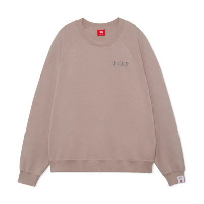 Li-Ning Embroidered Pullover Unisex Brown Crewneck Casual Sweatshirt AWDRA37-2