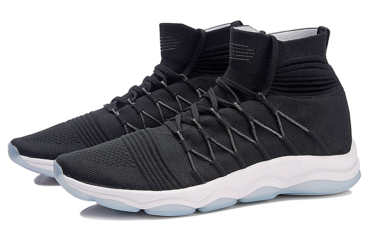 Lookbook Li-Ning Essence High-Top Training Sneakers 'Black White' AFJN003-1