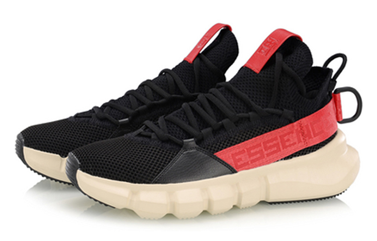Lookbook Li-Ning Essence II Lacets ''Noir Rouge'' AGBP009-4