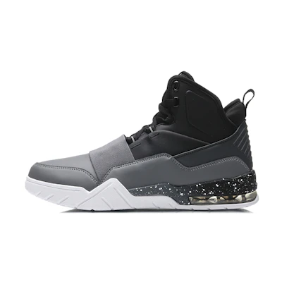 Li-Ning Essence Mid Top Retro Basketball Sneakers 'Grey Black'