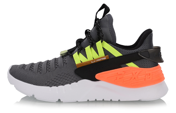 Li-Ning EXD IV Breathable Classic Casual Shoes/Sneakers Gray Orange AGCP063-7