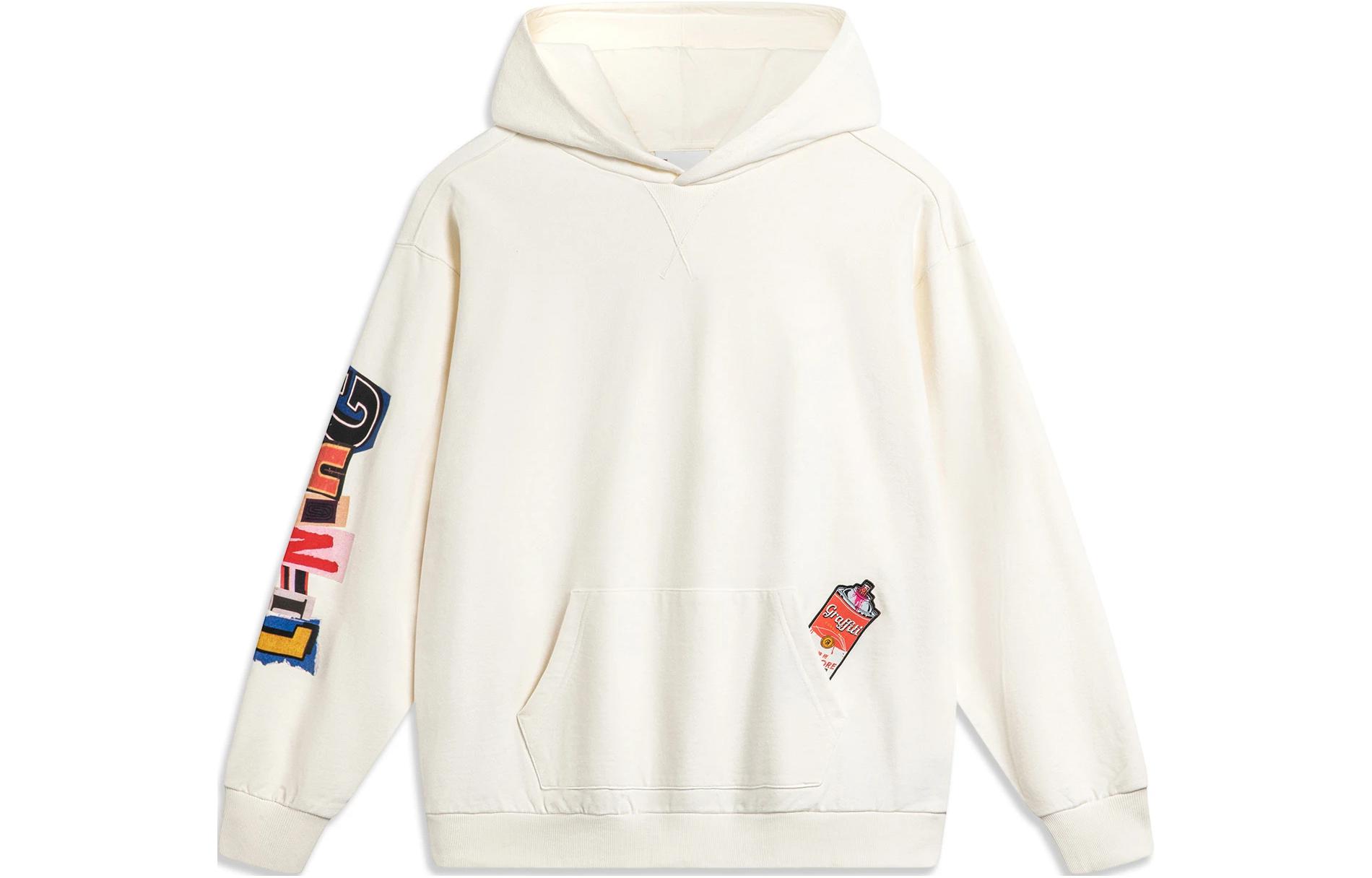 Li-Ning Extreme Sports Unisex Pullover Hoodie White AWDU139-2