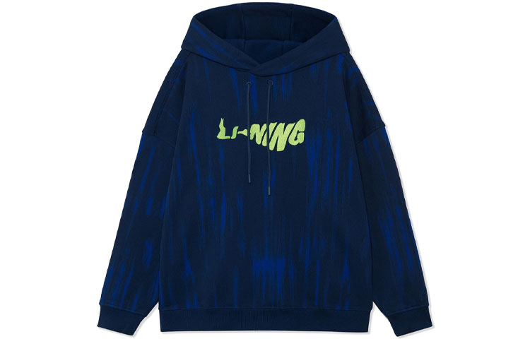 Li-Ning Fall/Winter Loose Fit Hoodie Blue Unisex Fashion Show Edition AWDRB47-3