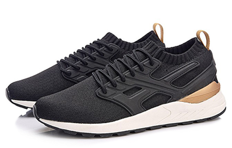 Lookbook Li-Ning Fashion Low-Top Laufschuh ''Schwarz Gold'' AGLN015-2