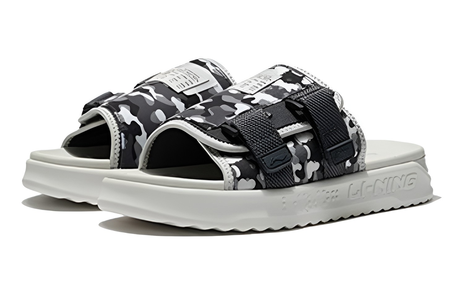 Lookbook Li-Ning Selipar Fesyen 'Putih Hitam Camo' AGAS011-3