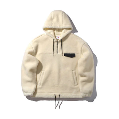 Li-Ning Fashion Week Walker Graphic Plush Hoodie White (Unisex) AWDP823-1