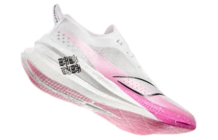 Lookbook LiNing李寧 Elite 一體織 高競速 透氣輕便 低幫 跑步鞋 男款 白粉