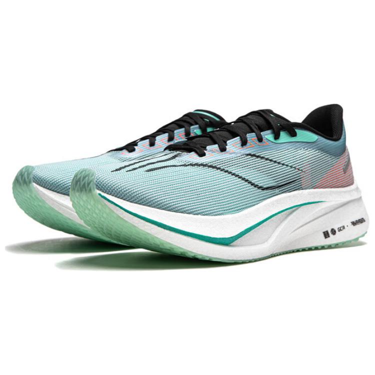 Lookbook 李宁 飛電4 Challenger 穩定 緩衝減震防滑輕便回彈 低幫跑步鞋 男款 藍青