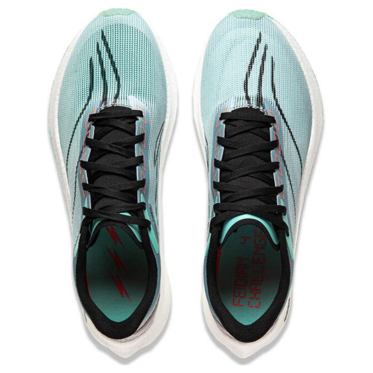 Shop 李宁 飛電4 Challenger 穩定 緩衝減震防滑輕便回彈 低幫跑步鞋 男款 藍青