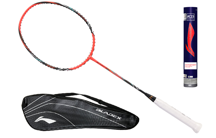 Cheap Li-Ning Fengying 800 Carbon Fiber Badminton Racket Black/Red - Pro Speed Type 675mm AYPR266-1