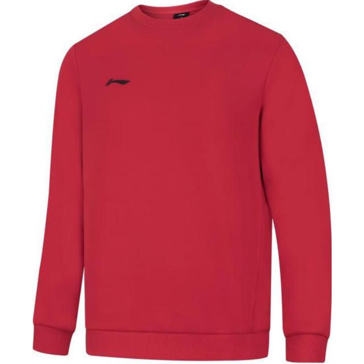 Li-Ning Fitness Crewneck Pullover Sports Sweatshirt Red () AWDT985-4