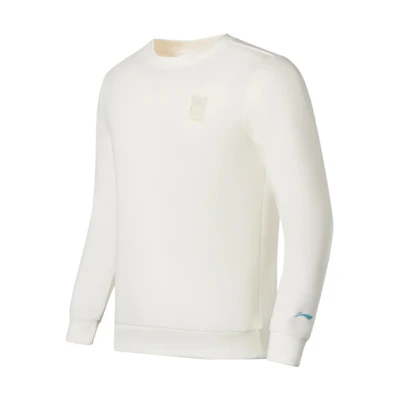 Li-Ning Fitness Crewneck Pullover Sweatshirt Beige AWDS773-1