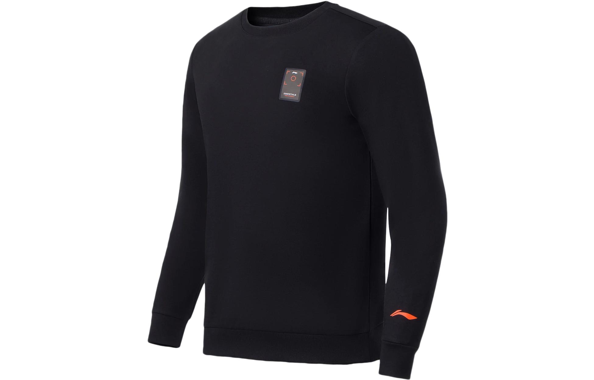 Li-Ning Fitness Crewneck Pullover Sweatshirt Black () AWDS773-4