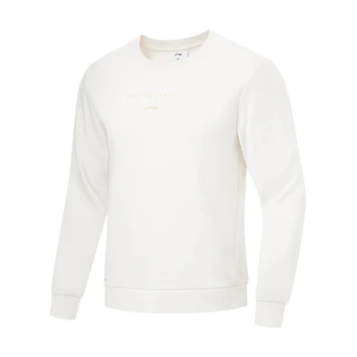 Li-Ning Fitness Fleece Pullover Sweatshirt Off-White AWDT789-1