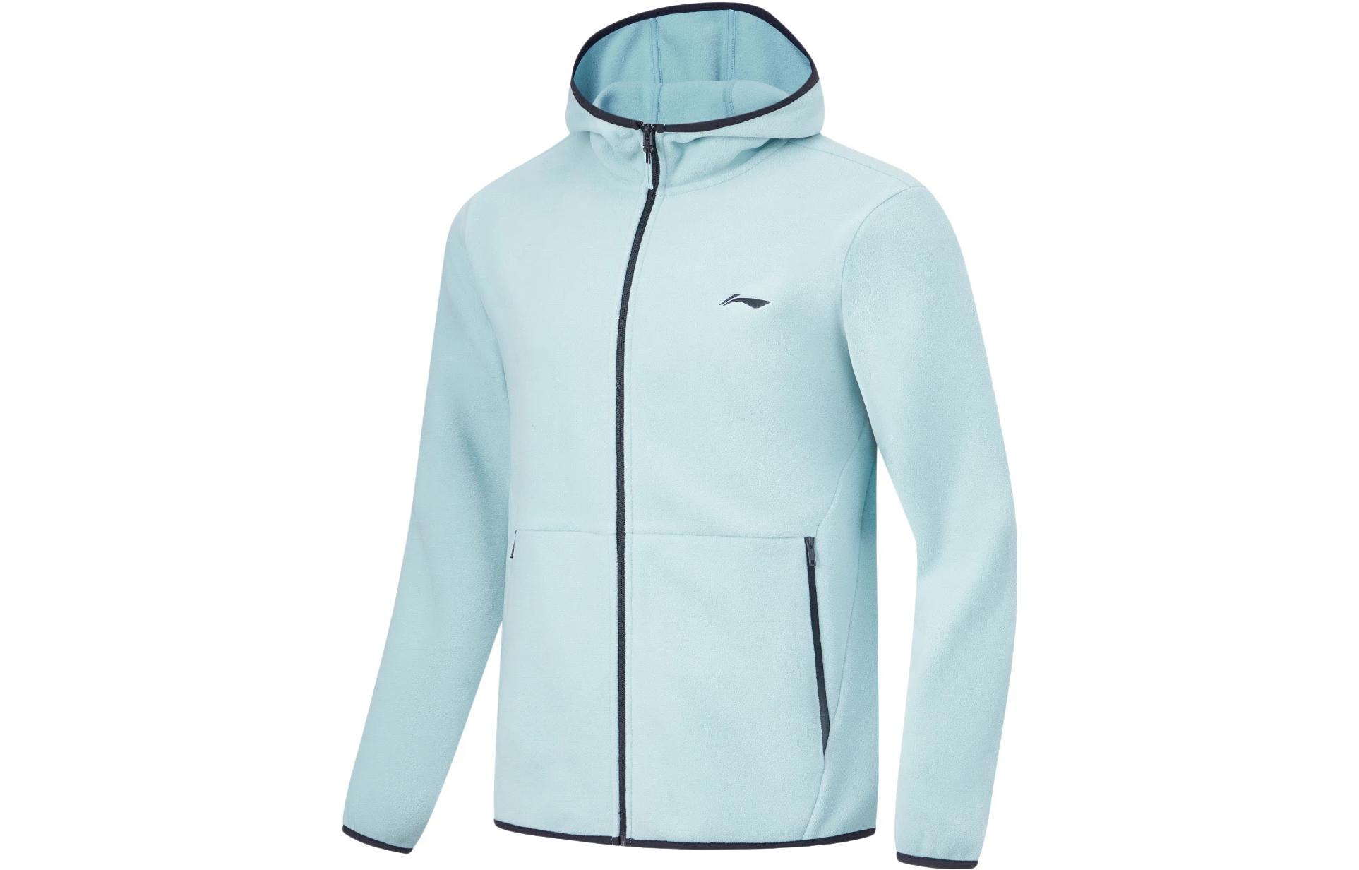 Li-Ning Fitness Fleece Zip-Up Hoodie Jacket with Logo Detailing AFDT839-2