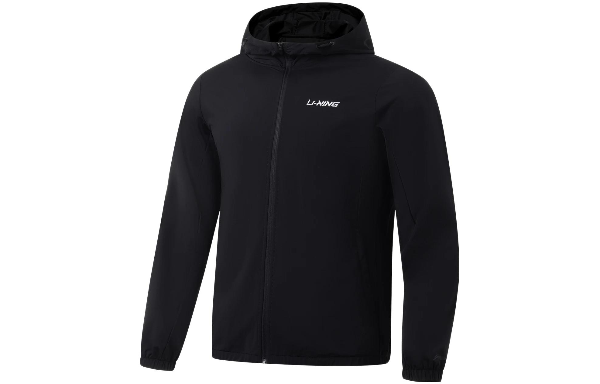 Li-Ning Fitness Hoodie with Letter Print - Black AWDT569-4