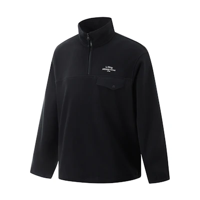 Li-Ning Fitness Infrared Warm Anti-Static Fleece Sweatshirt Black AWDUA17-5