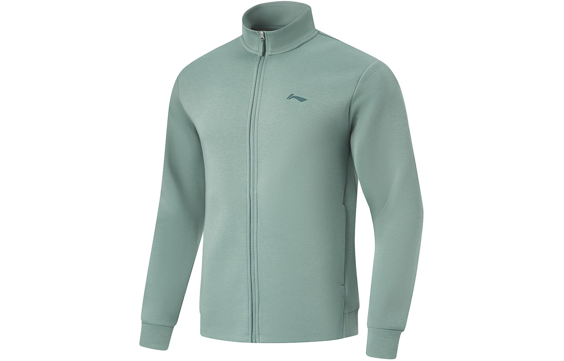 Li-Ning Fitness Knit Jacket Without Hood Lake Green AWDU125-4