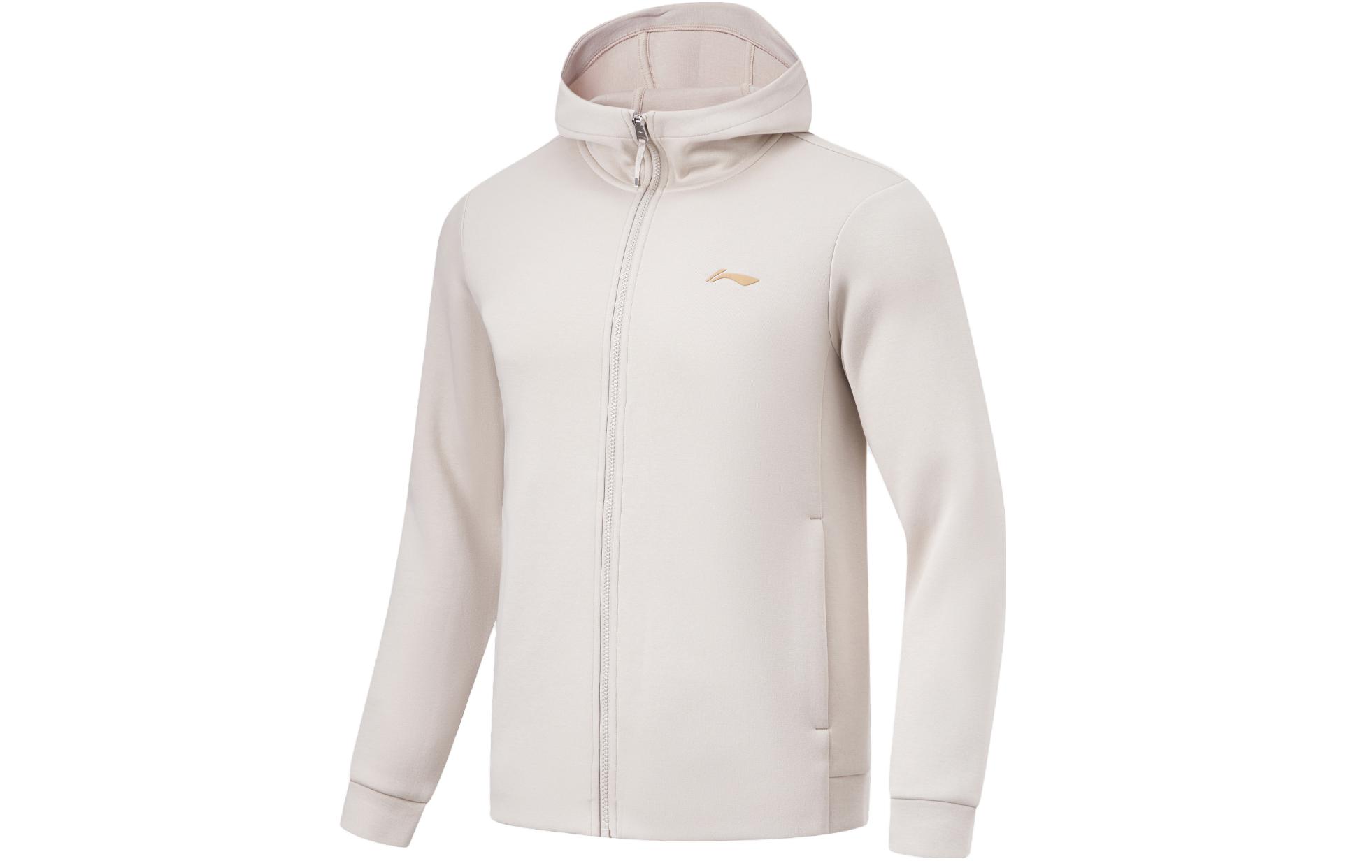 Li-Ning Fitness Knitted Hoodie Jacket Light Gray AWDU127-2
