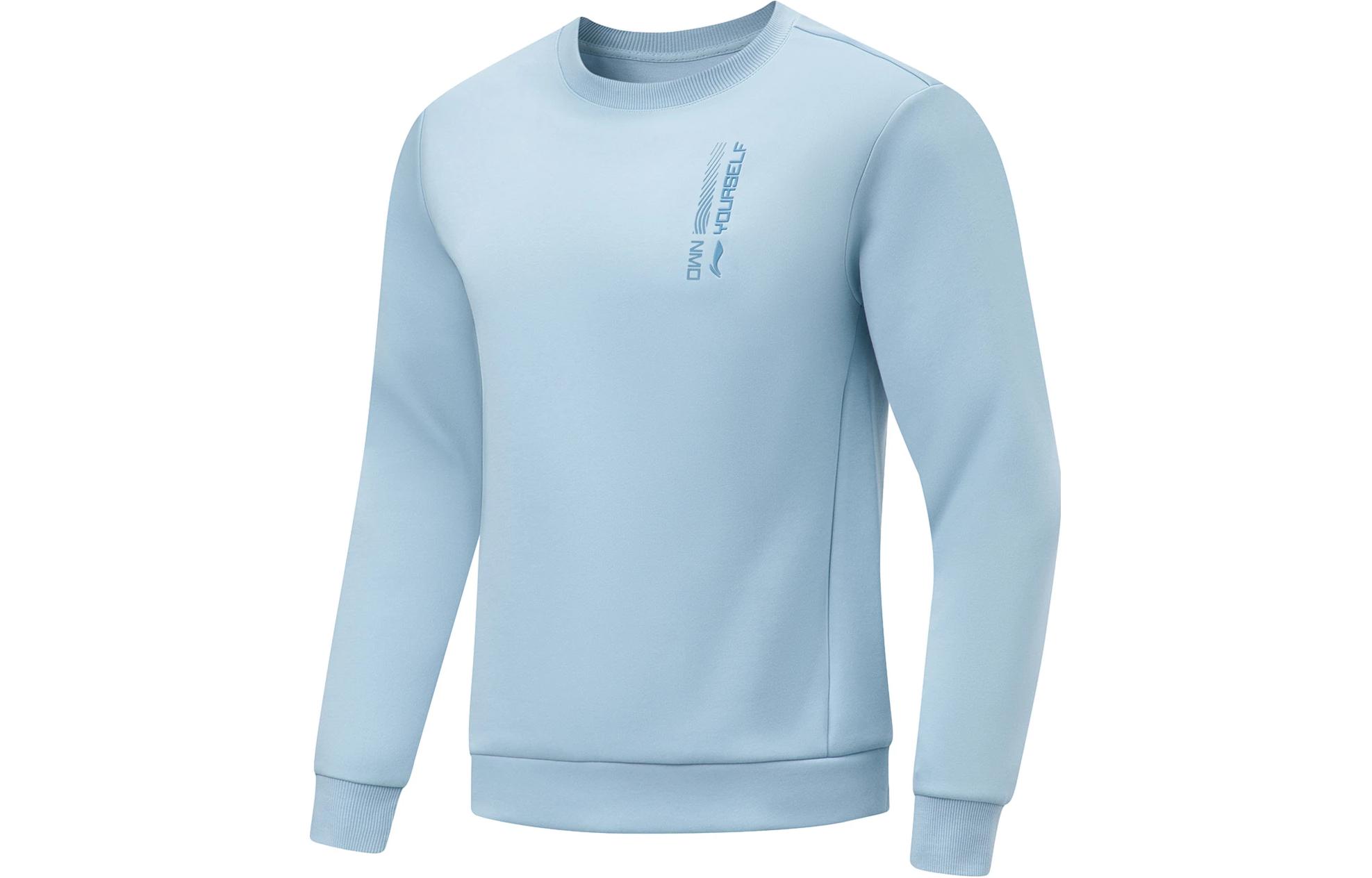 Li-Ning Fitness Pullover Crewneck Sweatshirt Forget-Me-Not Blue AWDT791-4