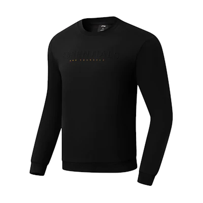 Li-Ning Fitness Pullover Sweatshirt Black with Letter Print AWDSA49-1