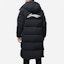 Shop 李宁健身系列黑色长款羽绒服背部大LOGO连帽款 AYMT107-1