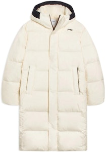 李宁健身系列连帽长款羽绒服 天鹅白标志印花 AYMS021-2 Buy 李宁健身系列连帽长款羽绒服 天鹅白标志印花 AYMS021-2