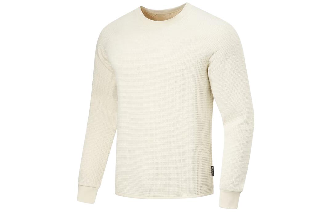 Li-Ning Fitness Series All-Weather Crewneck Sweatshirt Beige Pullover AWDT737-2