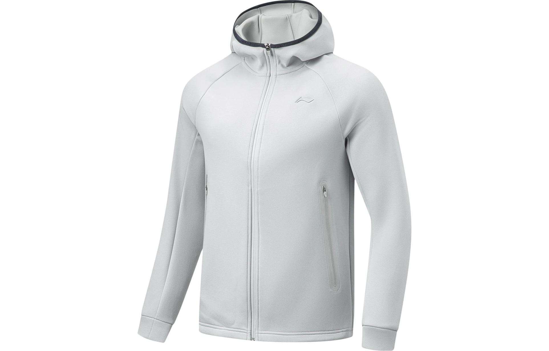 Li-Ning Fitness Series Athletic Hoodie Jacket in Rock Gray AWDT439-3
