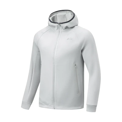 Li-Ning Fitness Series Athletic Hoodie Jacket in Rock Gray AWDT439-3