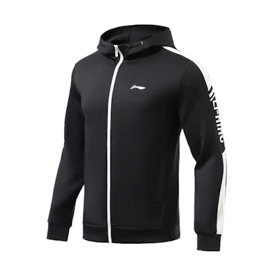 Li-Ning Fitness Series Black Colorblock Logo Zip Hoodie AWDR459-1