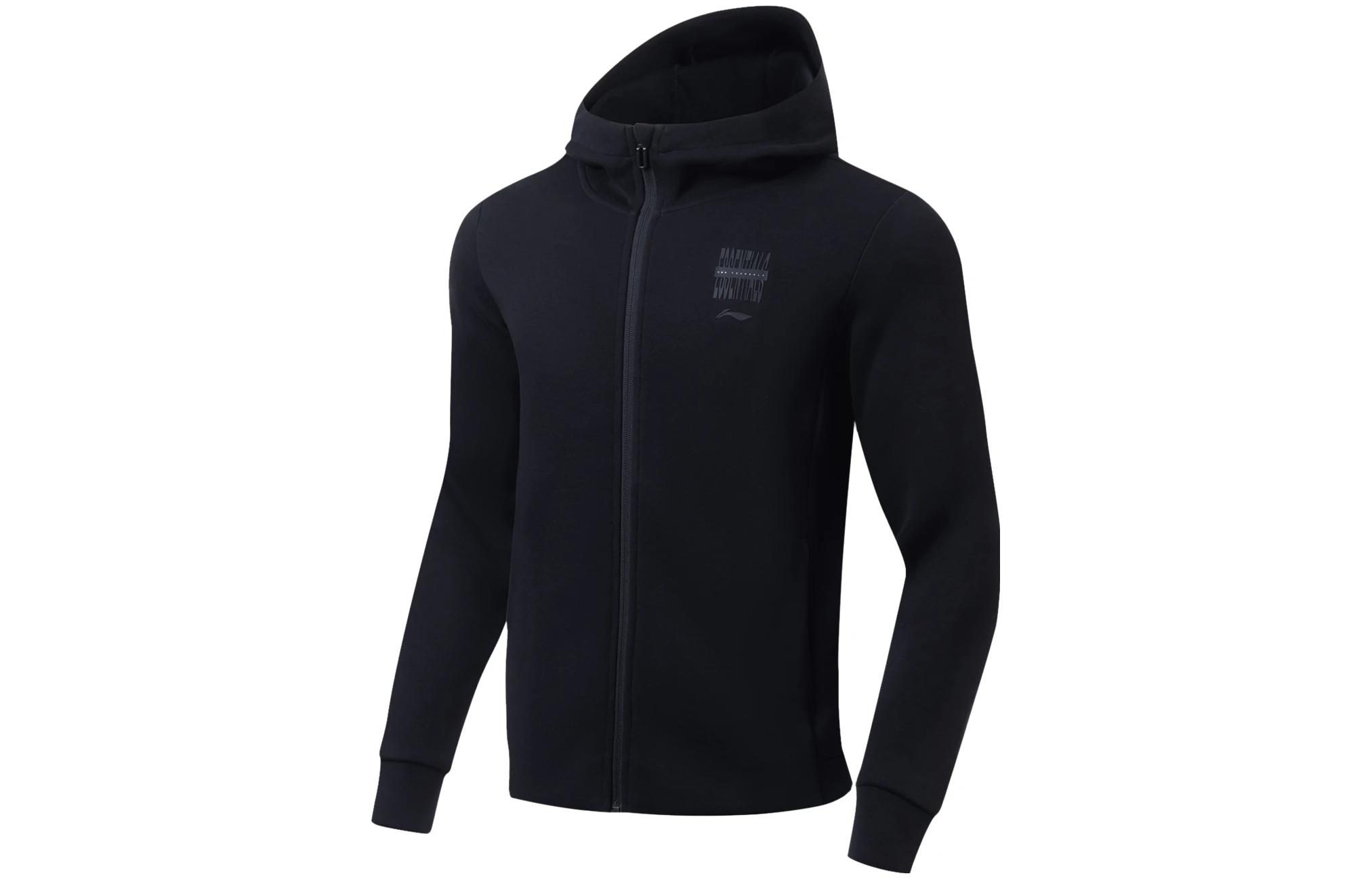 Li-Ning Fitness Series Black Full-Zip Hoodie AWDT113-1