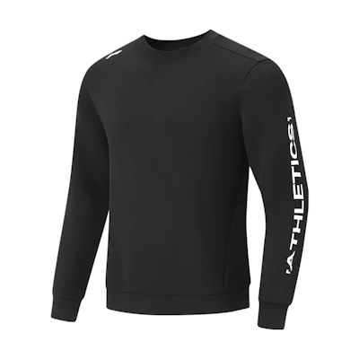 Li-Ning Fitness Series Black Letter Print Casual Pullover Sweatshirt AWDTB27-3