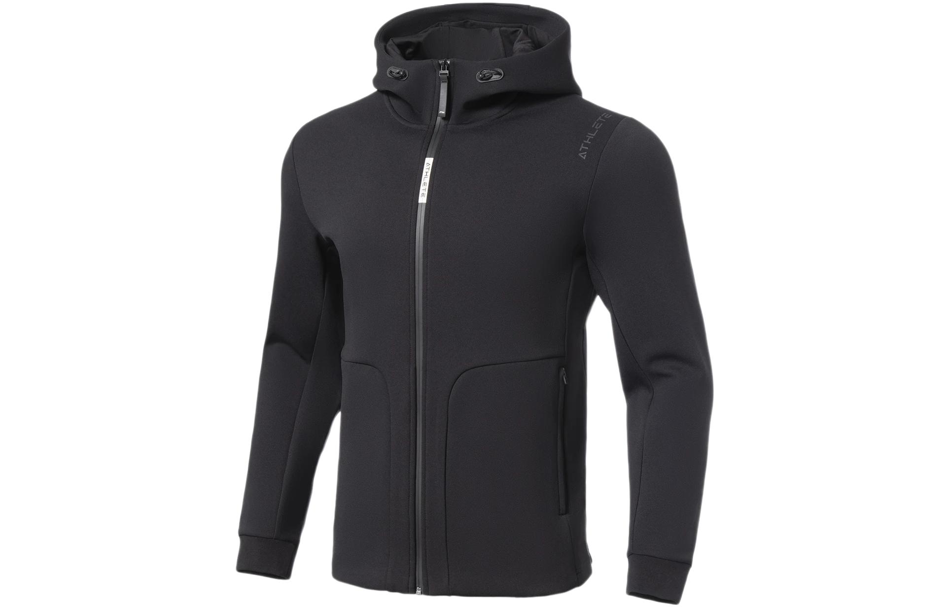 Li-Ning Fitness Series Black Letter Print Hooded Sweatshirt AWDS093-1