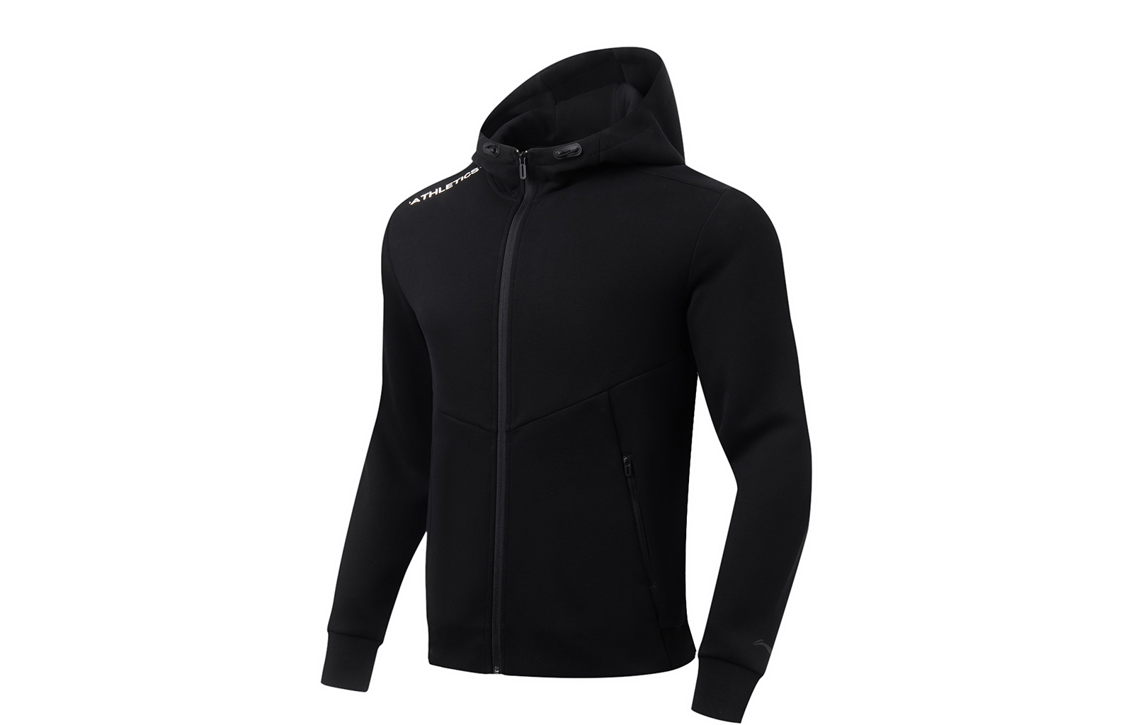 Li-Ning Fitness Series Black Letter Print Zip-Up Hoodie AWDT567-2