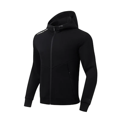 Li-Ning Fitness Series Black Letter Print Zip-Up Hoodie AWDT567-2