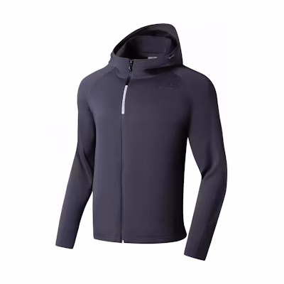 Li-Ning Fitness Series Black Logo Embroidered Zip-Up Sweatshirt AWDS965-7