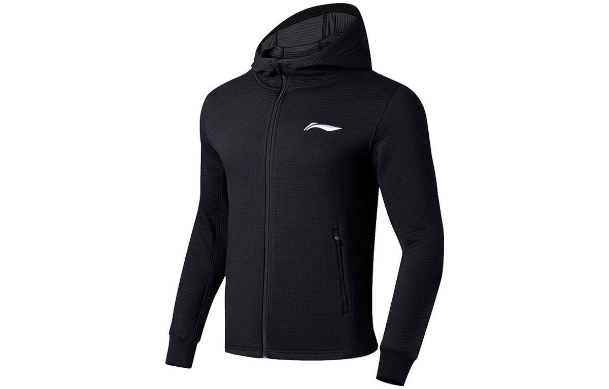 Li-Ning Fitness Series Black Logo Print Long-Sleeve Sweatshirt AWDT171-2