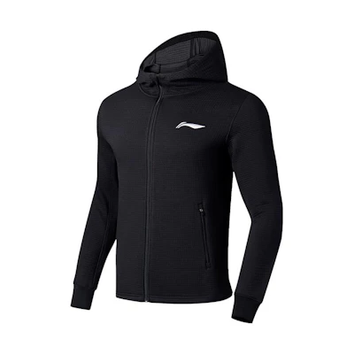 Li-Ning Fitness Series Black Logo Print Long-Sleeve Sweatshirt AWDT171-2