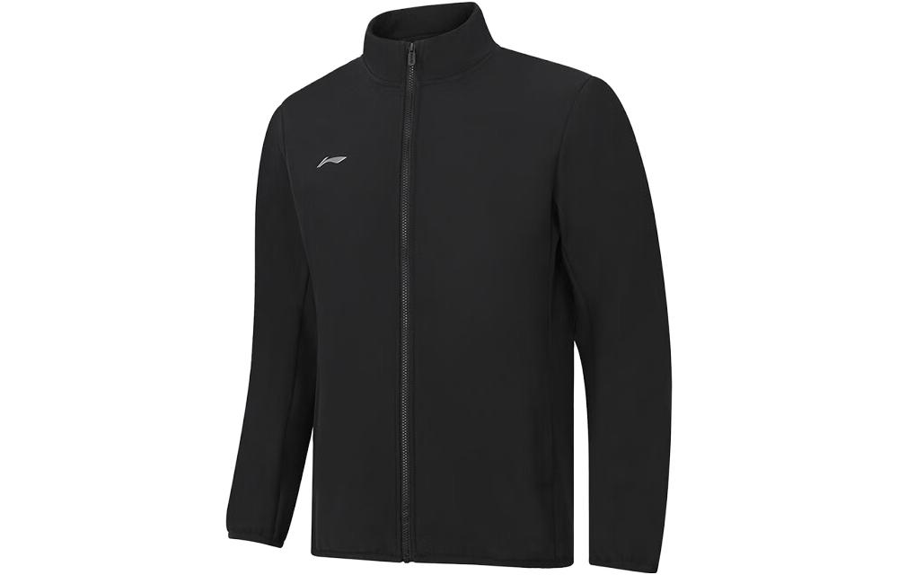 Li-Ning Fitness Series Black Thermal Stand Collar Sports Jacket AFDT803-1